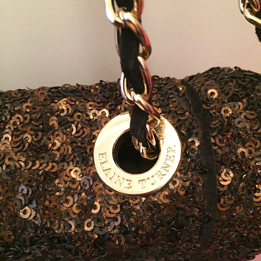 ELAINE TURNER Sequin Embellished Flap Bag - Picture 11 of 12